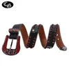 Szyję Punk Y2K Western Red S Paski dla mężczyzn Casual Diamond Bling Studded Cinturones Para Hombre Sintirones Mjer 230718