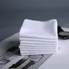 Handkerchiefs Fast Delivery Women and Men Solid White Hankies Soft Cotton Handkerchiefs with Gift Bag Box Package 230717