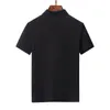 23Herren-Poloshirt, Designer-Poloshirts für Herren, Modefokus, Stickerei, Schlange, Strumpfband, kleine Bienen, Druckmuster, Kleidung, Kleidung, T-Shirt, schwarz-weißes Herren-T-Shirt