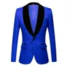 Ternos masculinos Blazers Moda Rosa Pink preto Branco azul de terno estampado Slim Fit Groomsmen Tuxedos para Shawl Collar Ja217b