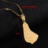 Stainless Steel Trendy Map of The Barbados Island Pendant Necklaces Gold Color Maps Chain Jewelry244w