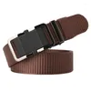 Belts Casual Fashion Nylon Belt Toothless Alloy Automatic Buckle Men's Outdoor Quick Dry Man Gift Wholesale