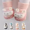 First Walkers Baby Sock Shoes 2023 Autumn Winter Warm Boots Cute Cartoon Infant Toddler Soft Sole Anti-Slip Prewalker Born