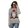 Kobiety Sweters Women's Christmas Brzydki Sweatek Autumn Zima Kobieta o długim rękawie swobodna cekina jacquard penguin dzianinowe koszule pullover l230718