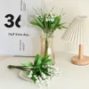 100st/Lot Party Props Artificial Lily of the Valley Faux Flowers Wind Chime Orchid Wedding Bouquet May Flower For Home Garden Wedding Party Decor 2237