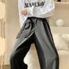 Mäns kostymer 2023 Spring Autumn Casual Wide Leg Suit Pants Man Loose Straight Trousers Män Solid Color Clothing Long U178