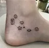 Svart tecknad design vattentät tillfälliga tatueringar för kvinnor män kroppskonst falsk tatu klistermärke djur små tatos