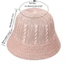 Berretti 2023 Ladies Floppy Summer Hats For Women Hollow Out Beach Panama Paglia Dome Crochet Cable Knit Bucket Hat Femme FishermanHats