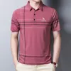 Polo Masculino Hazzys Summer Golf Manga Curta Golf Masculino Juventude Masculino Casual Milk Seda Meia Manga T-shirt Roupas Masculinas Ice Silk Polo 230717