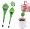 200 stücke Neue Silikon Sieb Silikon Wiederverwendbare Blatt Tasche Infuser Filter Diffusor Lose Blatt Grüne Farbe JL1606