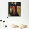 Pintura de alta qualidade Amedeo Modigliani Retrato de Madame Pompadour1915 Arte em tela feita à mão Decoração moderna de restaurante