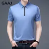 Men's Polos GAAJ Brand Zip Up Polo Shirt Men Casual Business Tshirt Tops Regular Fit Tee Social Zipper Poloshirt Fashion Man Polos T shirts 230717