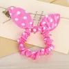 Rabbit Ears Hairband Elastic Bands Polka Dot Ponytail Holders Fashion Women Girls Rubber Bands Scrunchie Accessories 16 Color 4922