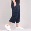 Mens shorts last sommar lösa casual byxor elastisk midja stor utomhus jogging trend flera fickor 230718