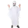 Tema kostym barn barn pojkar skrämmande skrämmande vita spöken kostymer robe hood spirit halloween purim party carnival roll play cosplay 270p