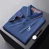 Men's Polos Men's golf clothing spring and autumn middle-aged Men short-sleeved T-shirt solid color thin lapel bottoming shirt casual trend 230717