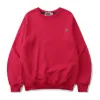 New A Bathing A Ape men's casual solid color embroidered round neck sweater