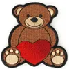 Mignon dessin animé amour coeur ours petite taille fer sur patch brodé - 3x2 4 pouces 220Y