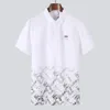 Рубашка-поло, мужская одежда, дизайнерские топы с лацканами с коротким рукавом, с принтом на половину тела, из высококачественной дышащей ткани, универсальные мужские модные рубашки 3xl