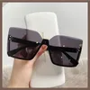 Sunglasses Half Frame Metal Sunglasses Of European And American Style Fashion Anti UV Thin Glasses For Women 230717