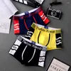 Cuecas Boxers Masculinas Roupa Interior Jovem de Algodão Calças de Personalidade São Soltas Calças Head Tide Respiráveis Shorts de Verão