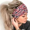 Akcesoria do włosów na nakrywach włosów boho stretch głowa kobiety róża kwiat nadruk opaska głowa elastyczna opakowanie głowicy bandana szeroki szalik turban 230718