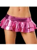 Faldas Club Wear Falda corta sexy Mujeres Bailando Micro Mini Color sólido Plata Oro Negro Rosa Azul