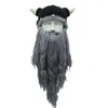 Широкие шляпы с ковшой мужски с вагабондом викингов борода Бони Рог Хорн Шляпа