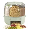 Bouteilles de stockage distributeur de seau de riz 6 grilles de céréales rotatives étanches seaux de céréales de cuisine pour réfrigérateurs placards soja