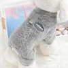 Dog Apparel Pajamas Sweater Winter Fleece Pet Clothing Warm Puppy Jumpsuit Onesies Outfit Boy Girl Pets Bodysuit PJS Doggy Cat Costume