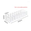 Storage Boxes Desktop Cosmetics Box Transparent Detachable Household Compartment Dormitory Skin Care Products Shelving Lipstick Rack