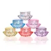 3 Gram 5 ML Plastic Cosmetic Container Jar Diamond Shape 8 Colors Mini Empty Pot For Eyeshadow Nails Powder Beads Jewelry Cream Wax Wlcan