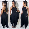 Dames tweedelige broek CMYAYA elegante vrouwen losse harenpak en ruches open rug tanktop hiphop trainingspak 2 set zomeroutfits 230718