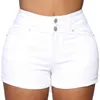 Shorts pour femmes été blanc Denim 2023 femmes mode Double bouton taille haute noir Jean femme Sexy maigre butin pantalon court 230718