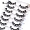 Ciglia finte 10 paia 3D Faux visone Clear Band Lashes Fluffy Soft Manga Wispy Natural Extension ciglia trucco 230617