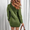 女性用セータープルオーバードレス膝の上の長袖温かいセクシーな秋のミニツイストセーターストリート2023