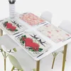 Serviette de table dessin animé boisson couleur coeur impression sous-verres 42x32 cm napperon Style nordique serviettes en tissu torchon cuisine salle à manger tapis