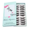 Falska ögonfransar 5/10Prairs 6D Faux Mink False Lashes Makeup Mjuk naturlig tjock fluffig volym Fake Eyelashes Cross Reusable Eyelash Extension Tool J230717