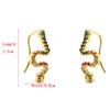 Stud Earrings Stylish Personality Exaggerated Colorful Crystal Alloy Snake Outlets Jewelry Animal Brinco