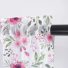 Tenda Primavera Fiore Rosa Tulle Cucina Piccola Finestra Mantovana Velata Breve Camera Da Letto Soggiorno Decorazioni Per La Casa Voile Tende