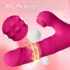 Vibratoren BeYoulover 360° Rotation Saugen Stoß Kaninchen Vibrator Automatischer Teleskop G-Punkt Klitoris Stimulator Weibliches Sexspielzeug Erwachsene 230718