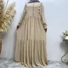 Abbigliamento etnico Ramadan Eid Moda Manica a sbuffo Abaya musulmano Abito islamico Turchia Hijab Abiti lunghi Kimono marocchino Femme Musulmane