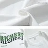Männer T Shirts Hohe Qualität Mode Männer T-shirt Vintage Brief Schaum Gedruckt Tops Frauen Übergroßen 2023 Sommer Herren Kleidung