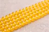 Beads Grade A Natural Yellow Jade 4mm 6mm 8mm 10mm 12mm 14mm Smooth Polished Round 15 Inch Strand YZ04