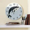 Wall Clocks Whale Underwater Cloud Sky Clock Large Modern Kitchen Dinning Round Bedroom Silent Hanging Watch