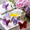 Objets décoratifs Figurines 2021 Butterfly Wings flottant en verre cristal Papillon Lucky Butterfly scintille vibrativement de couleur vive