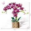 Romantik Çiçek Buket Gül Orchid Etli Bina Tuğlalar Oyuncak Diy saksı tatil kız arkadaşı Noel Hediyeleri 10309 R230718