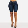 Shorts Feminino Sexy Moda Feminina Senhoras Jeans Skinny Cintura Alta Stretch Jeans Bodycon Slim Comprimento do Joelho Curto Je