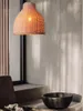 Ljuskronor rotting vävning ljuskrona lampa vintage industri restaurang för café bar pendelljus matsal hem dekoration ledd