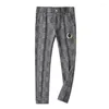Pantalons pour hommes Light Luxury Grade Quality Plaid Automne Casual Business Straight-leg Tapered Long Pants